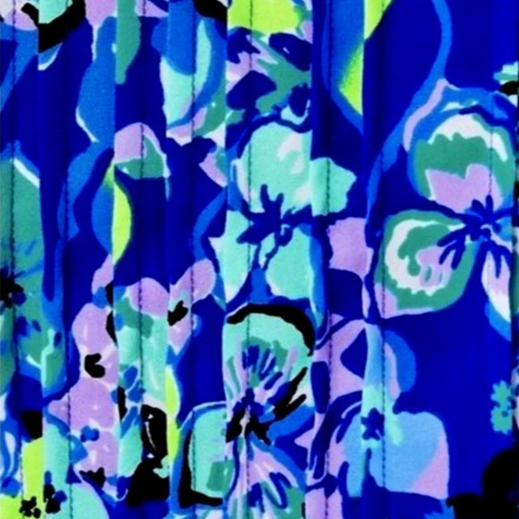 Lilly Pulitzer SIZE MEDIUM Marilina Tunic Tassels Blue Grotto Twilight Tropics - Picture 4 of 5